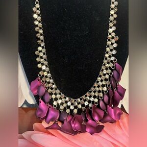 Elegant Purple and Gold Necklace